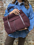 ANN KURZ Greatest shopper bag suede bordeaux women
