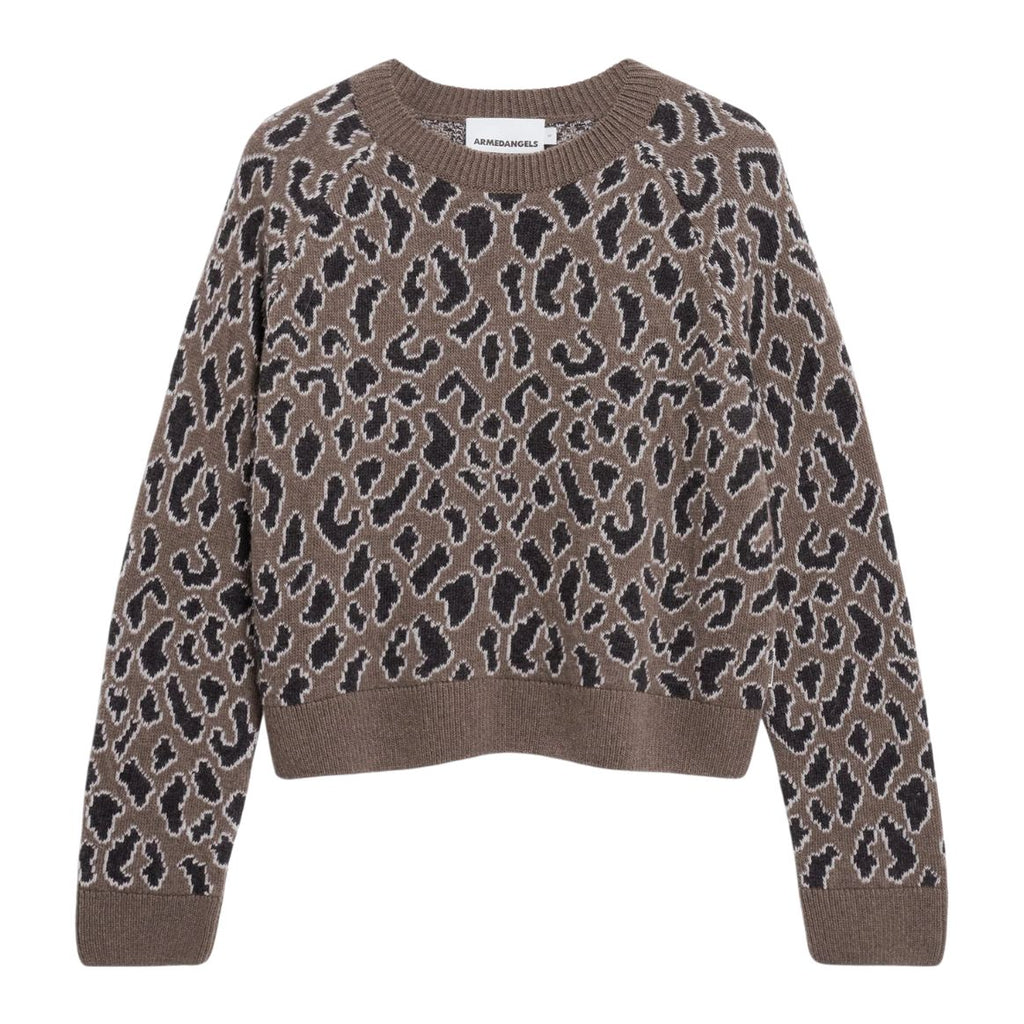 ARMEDANGELS Diliriaa leopaa jumper walnut cream women
