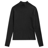 ROTHOLZ Heavy ribbed longsleeve top true black women