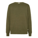 KCA 1080067 Vagn bubble knit crew neck jumper 1068 burned olive men