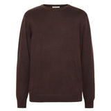 KCA 1080068 Regular merino knit crew neck jumper 1487 chocolate torte men