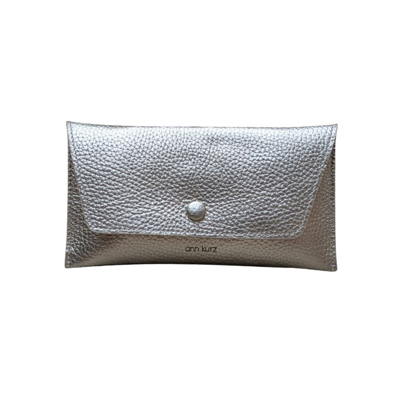 ANN KURZ Pretty envelope wallet metallic champagne women