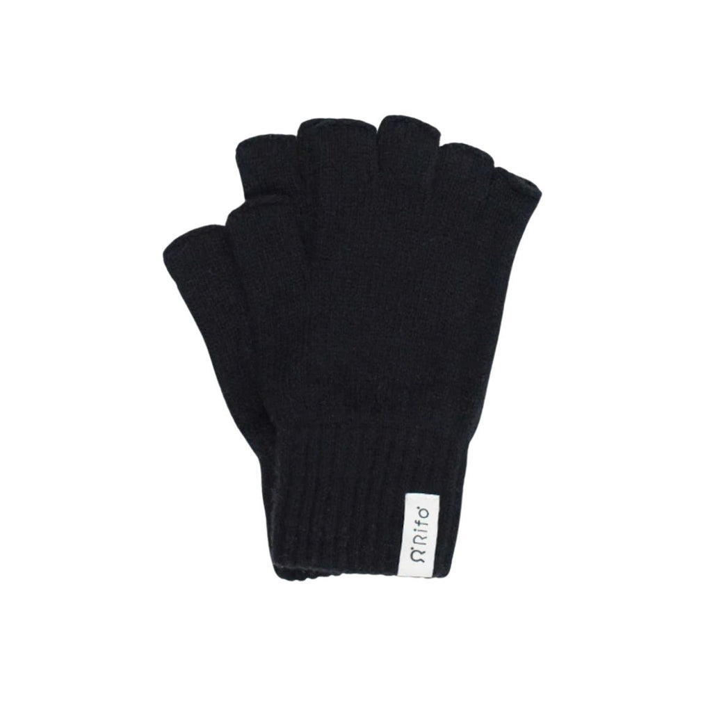 RIFO Sasha fingerless gloves black ardesia women