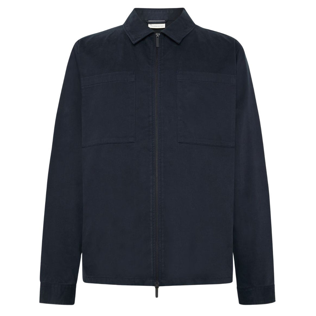 KCA 1190075 Twill zip overshirt 1001 total eclipse men