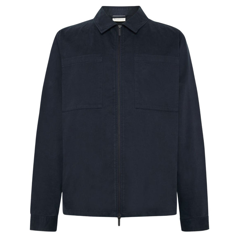 KCA 1190075 Twill zip overshirt 1001 total eclipse men