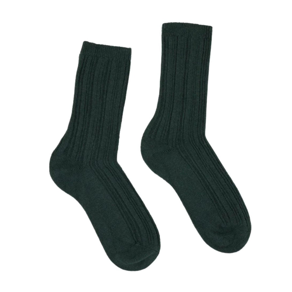 LANIUS 13761 Rib-knit socks 678 forest melange women