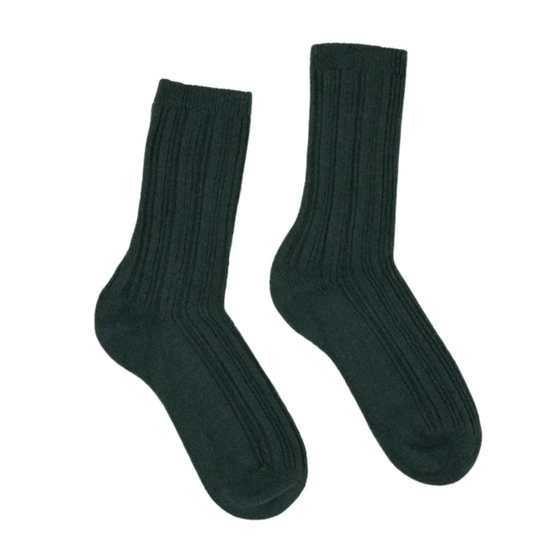 LANIUS 13761 Rib-knit socks 678 forest melange women
