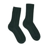 LANIUS 13761 Rib-knit socks 678 forest melange women