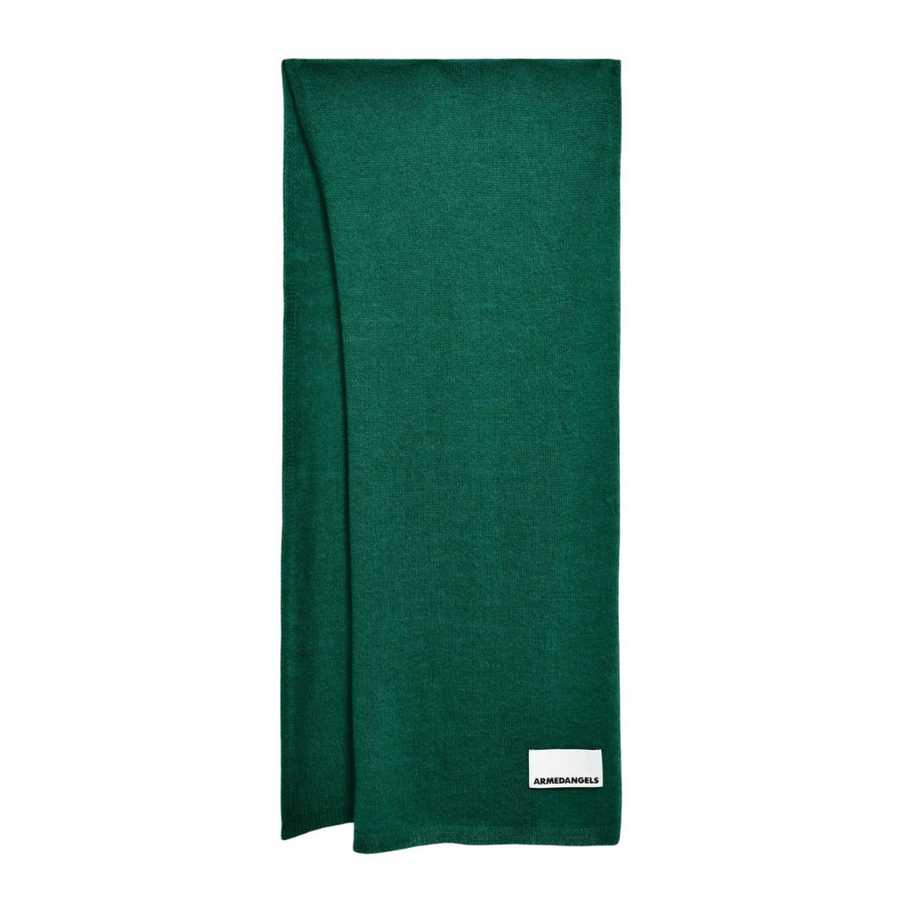 ARMEDANGELS Yukinaa solid scarf emerald green unisex