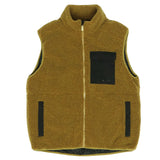 MAZINE Padded sherpa vest dried olive black men