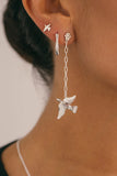 WILDTHINGS COLLECTABLES Lucky swallow chain earring silver single piece