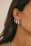WILDTHINGS COLLECTABLES Statement chunky hoop earring recycled silver single piece