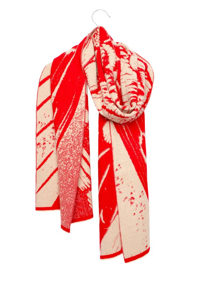 WOLVIS Aurata maxi scarf poppy