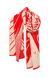 WOLVIS Aurata maxi scarf poppy