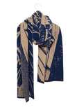 WOLVIS Aurata maxi scarf indigo