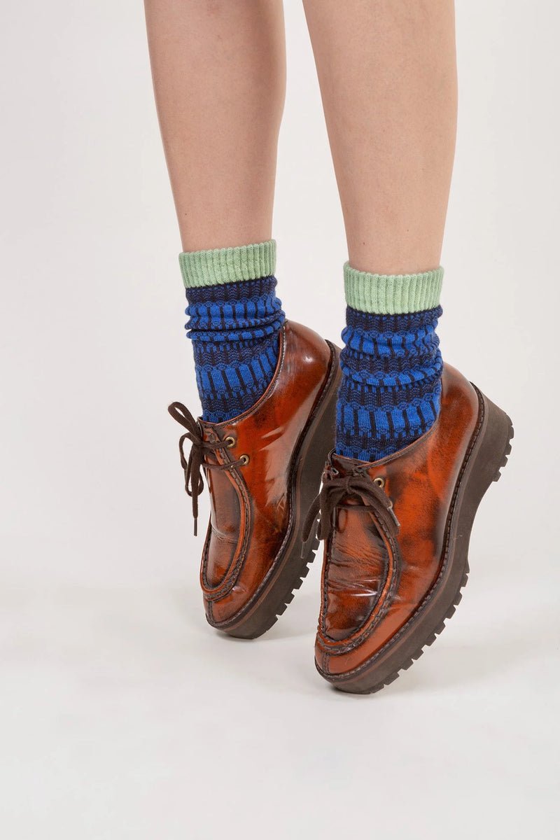 WOLVIS Bauhaus socks cobalt unisex