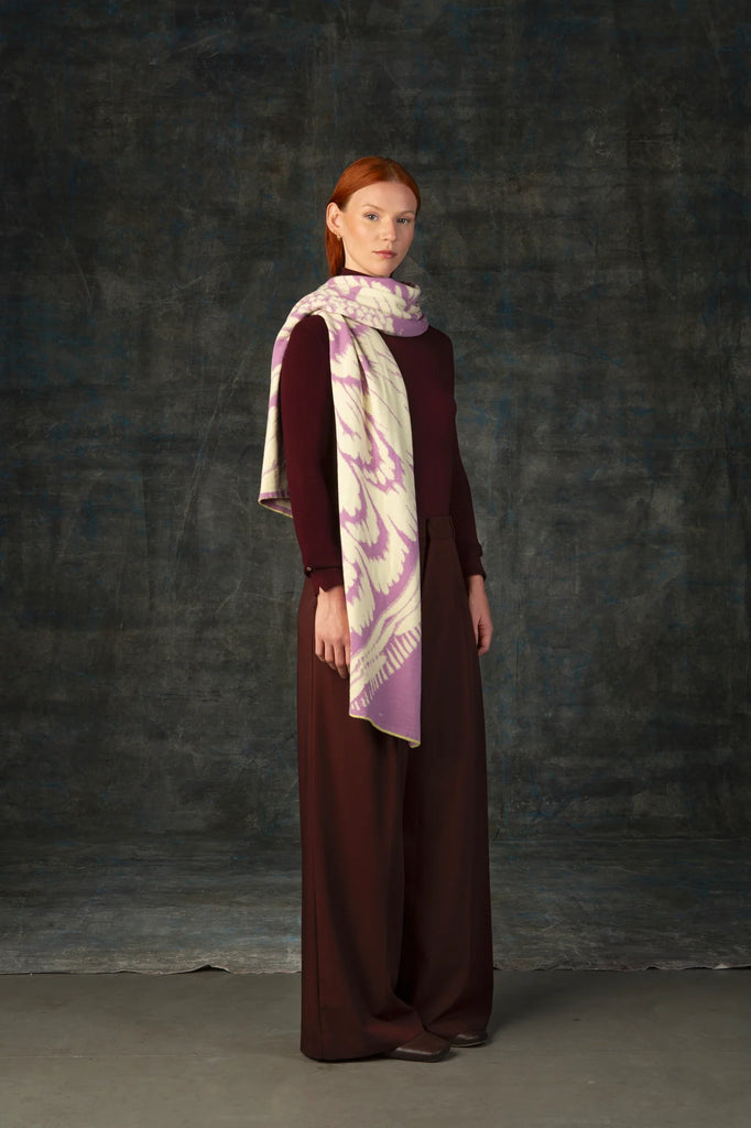 WOLVIS Furcula maxi scarf orchid