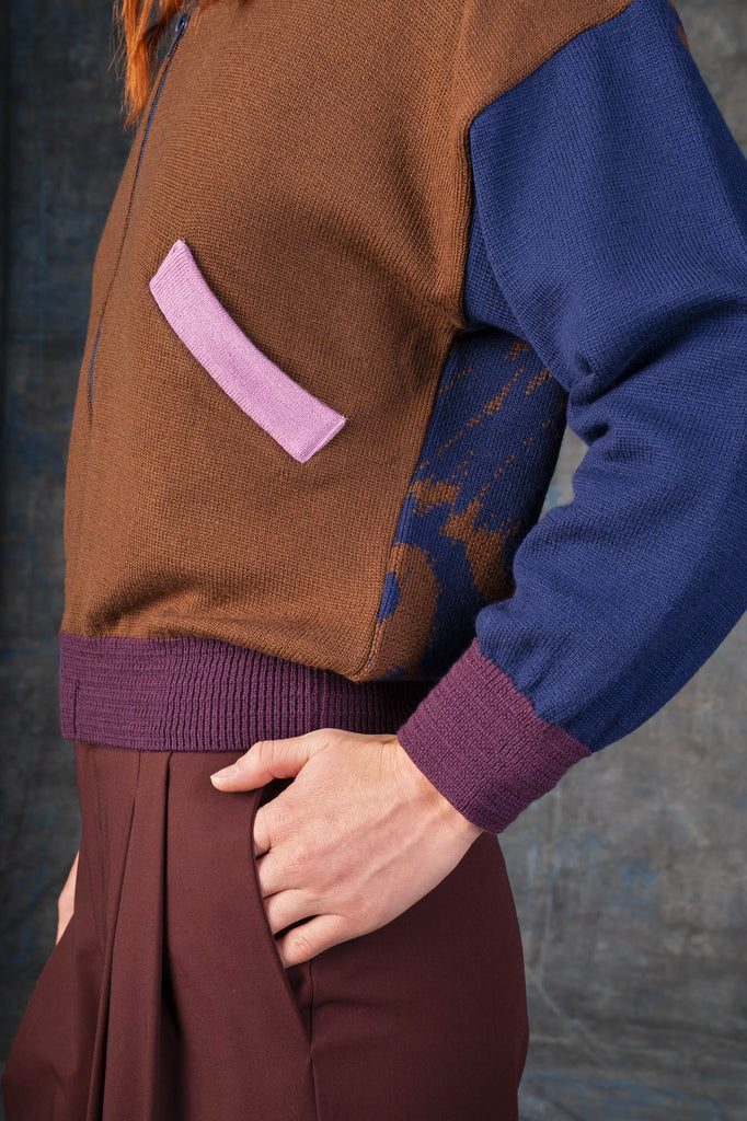 WOLVIS Noctua bomber jacket cacao unisex