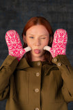 WOLVIS Drift mittens anemone women