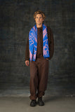 WOLVIS Aurata midi scarf cobalt