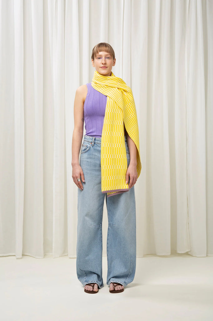 WOLVIS Martha maxi scarf lemon