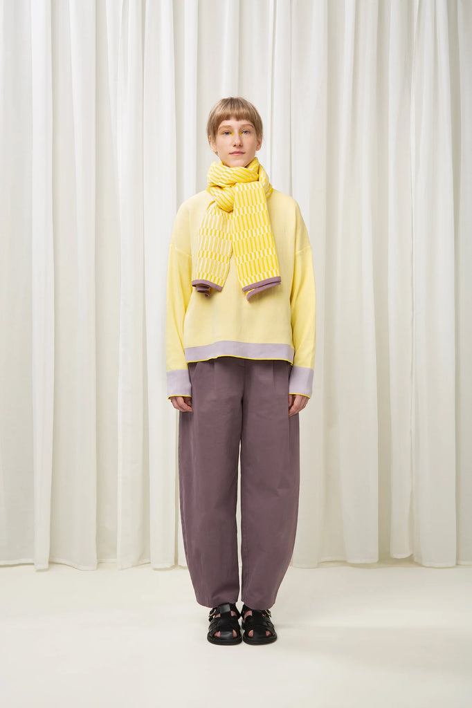 WOLVIS Martha maxi scarf lemon