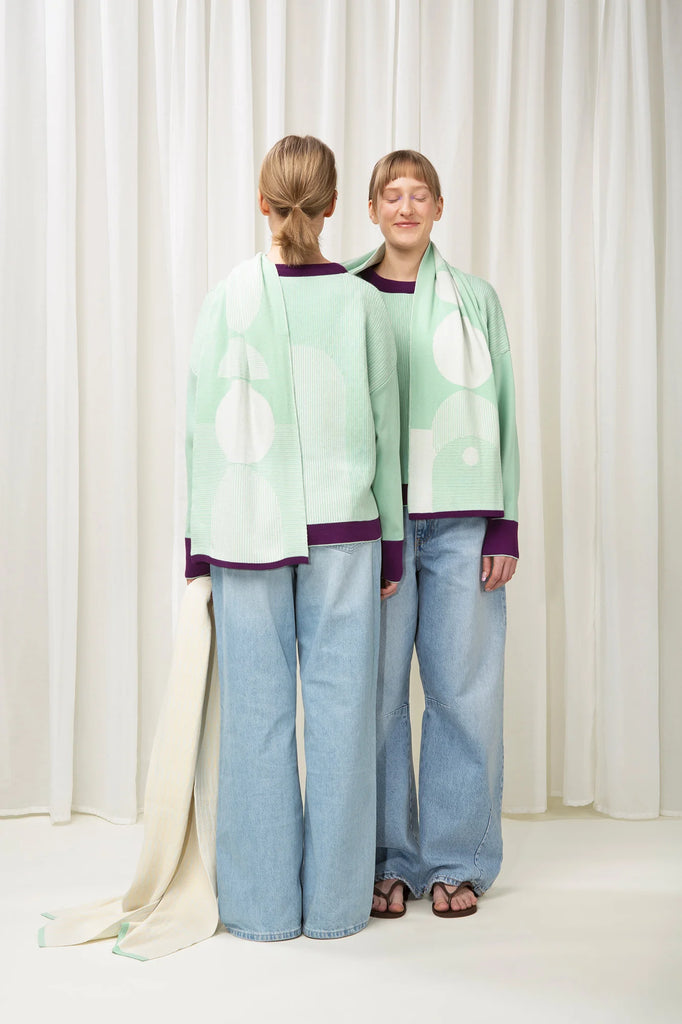 WOLVIS Lucia midi scarf mint