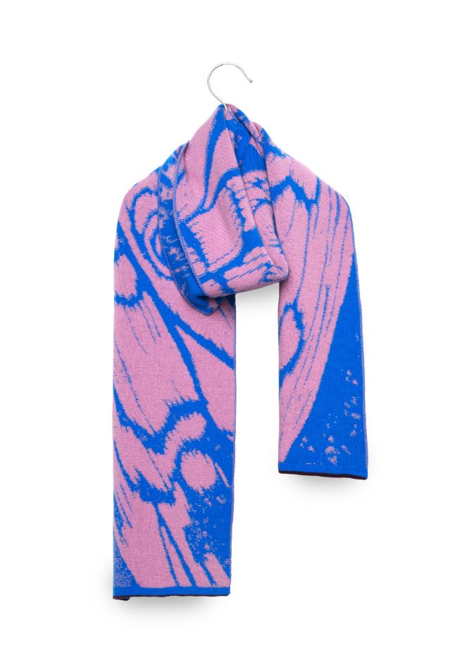 WOLVIS Aurata midi scarf cobalt