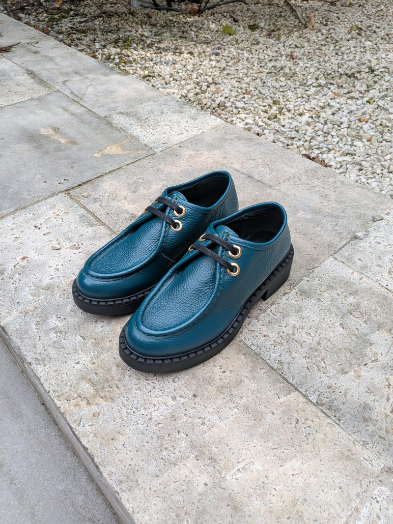 JUTELAUNE Chunky shoes forest green women