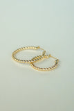 WILDTHINGS COLLECTABLES Dots hoop earring gold plated 23mm single piece