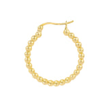 WILDTHINGS COLLECTABLES Dots hoop earring gold plated 23mm single piece