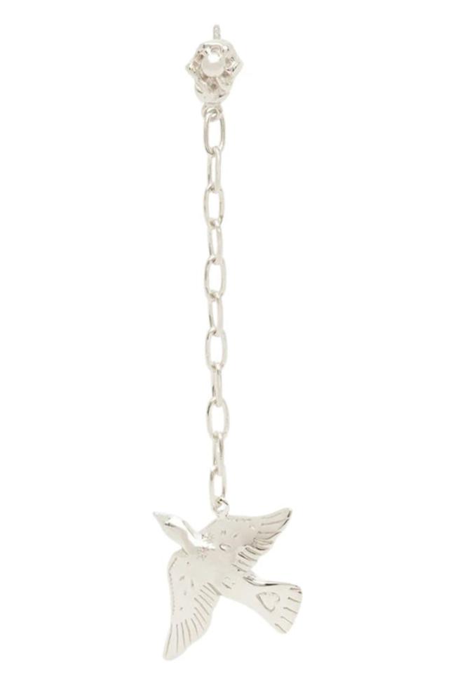 WILDTHINGS COLLECTABLES Lucky swallow chain earring silver single piece