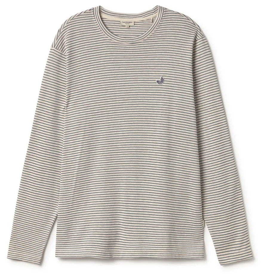 TWOTHIRDS Buddenhaggen longsleeve t-shirt light green stripes men