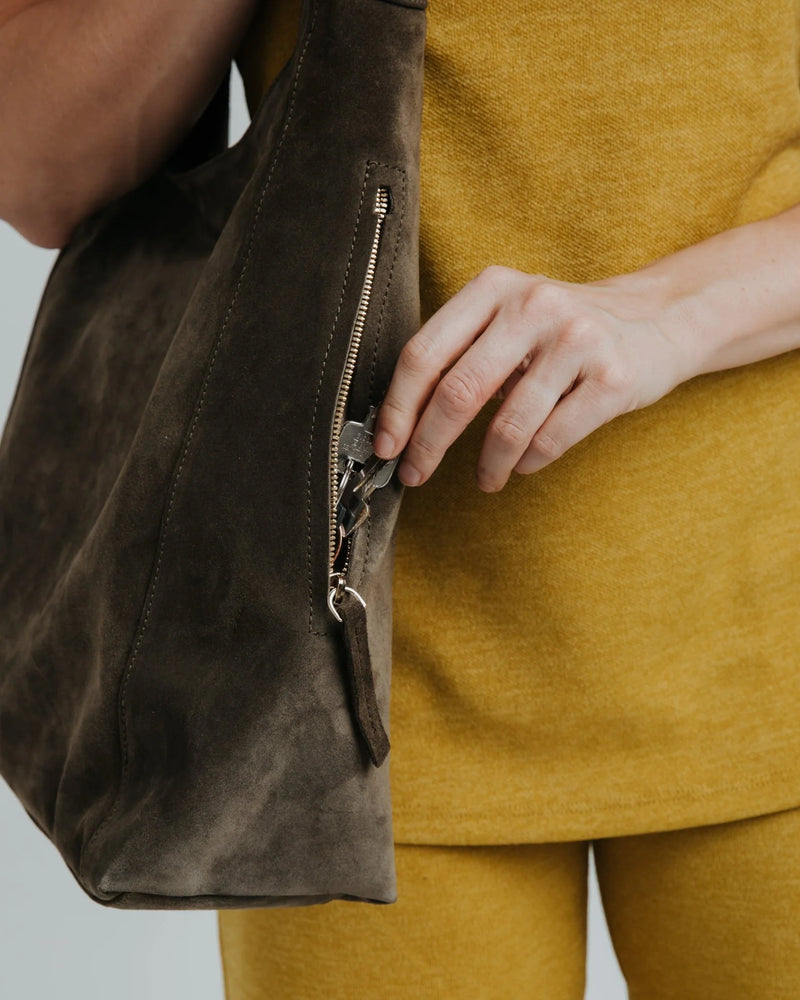 ANN KURZ Double zip hobo bag nappa black women