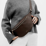 ANN KURZ Large fanny pack narok moka women