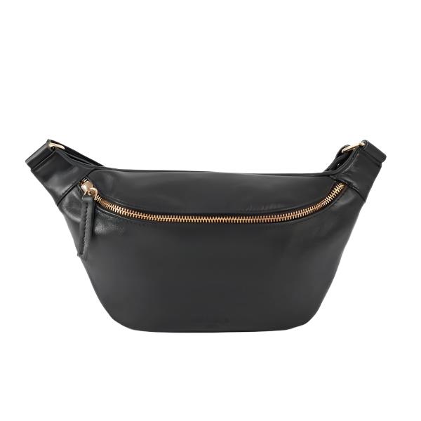 ANN KURZ Fanny pack black gold women