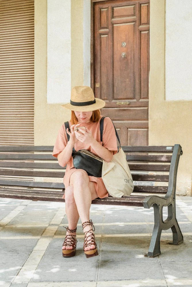 ANN KURZ Fanny pack black gold women