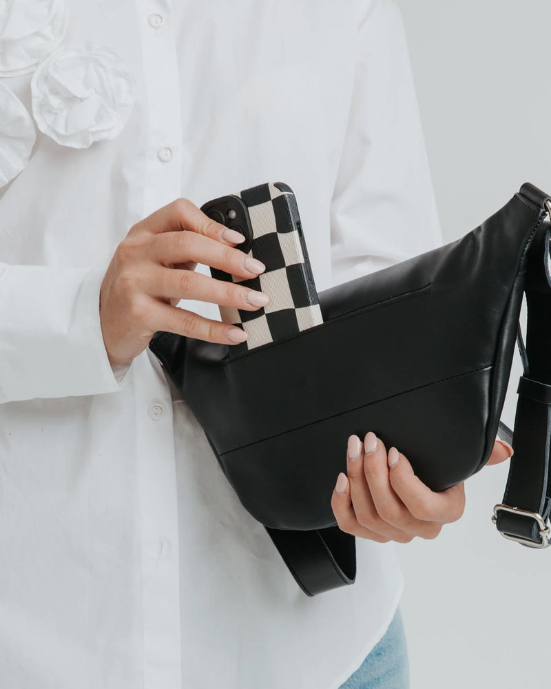 ANN KURZ Fanny pack black silver women