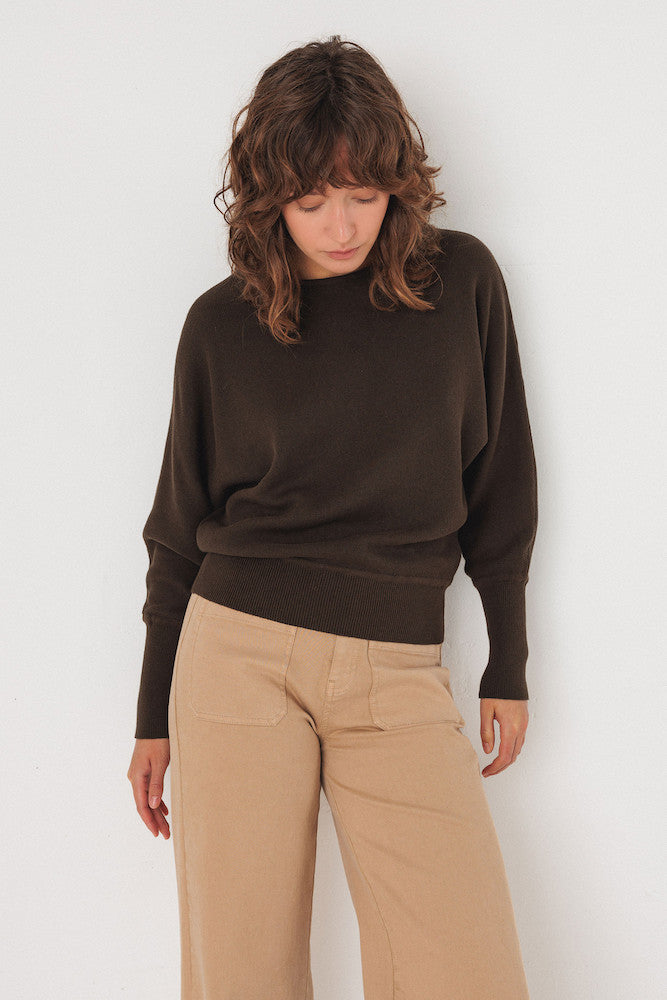 SKFK Ibar jumper 2B dark brown women