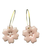 CHLOÉ JULIETTE STUDIO Flower hoops pink gold