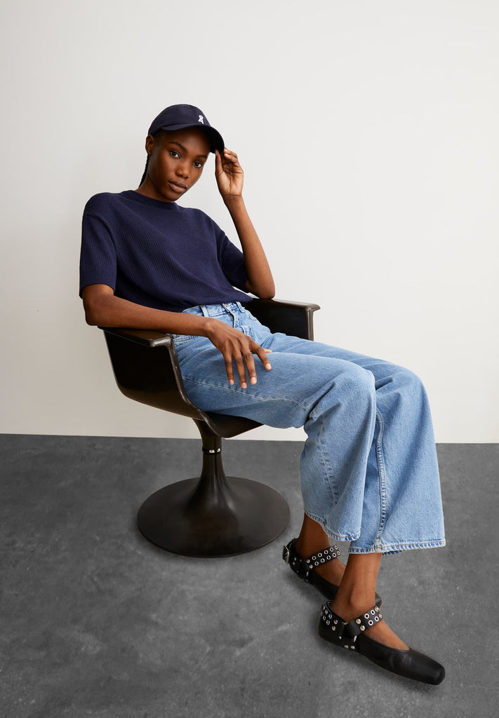 ARMEDANGELS Lizaa lino top tinted navy women