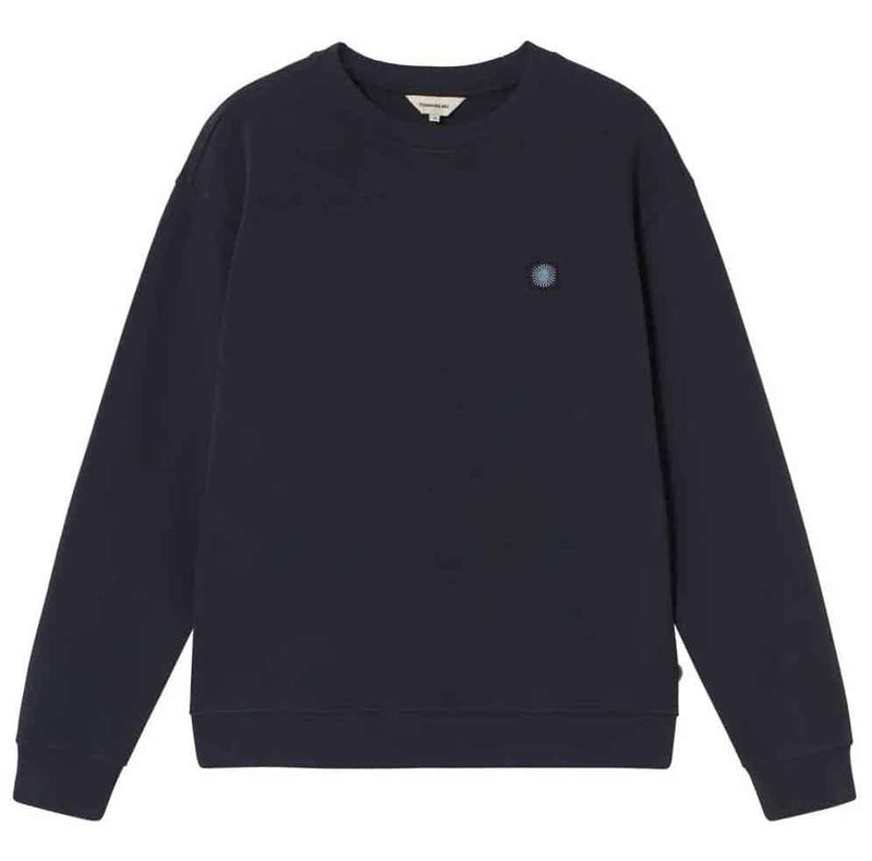 THINKING MU Leon sol contrast sweatshirt navy men