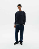 THINKING MU Leon sol contrast sweatshirt navy men