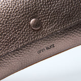 ANN KURZ Pretty envelope wallet metallic metal grey women