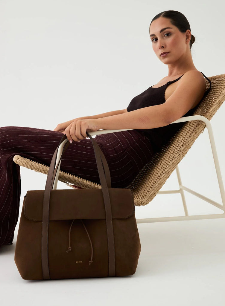 ANN KURZ Greatest shopper bag suede fango women