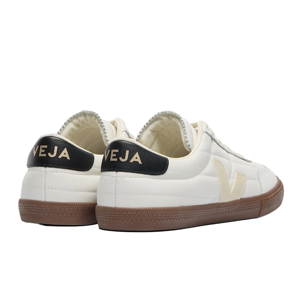VEJA Panenka leather white black bark women