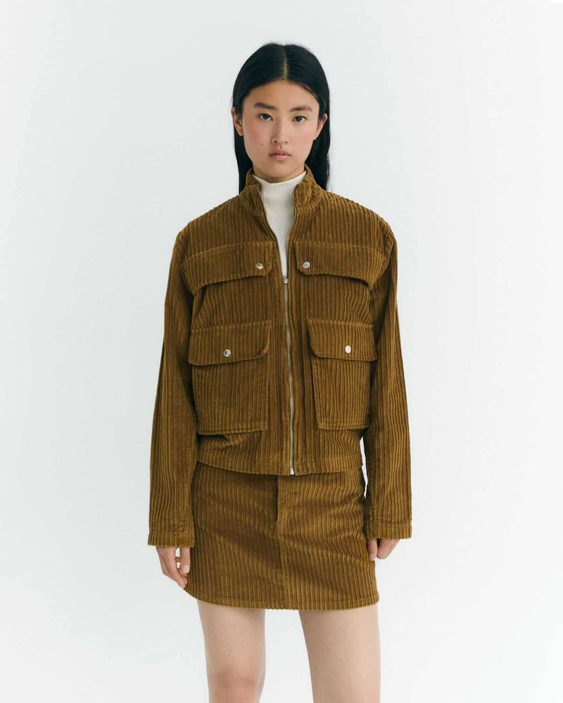 THINKING MU Celia corduroy jacket light oak women