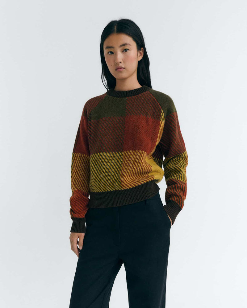 THINKING MU Nur knitted jumper creek women