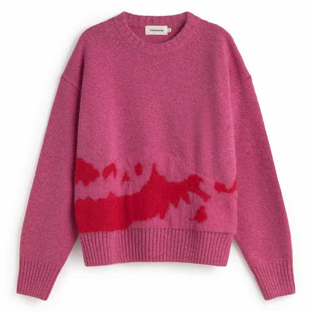 THINKING MU Petra knitted jumper pink women
