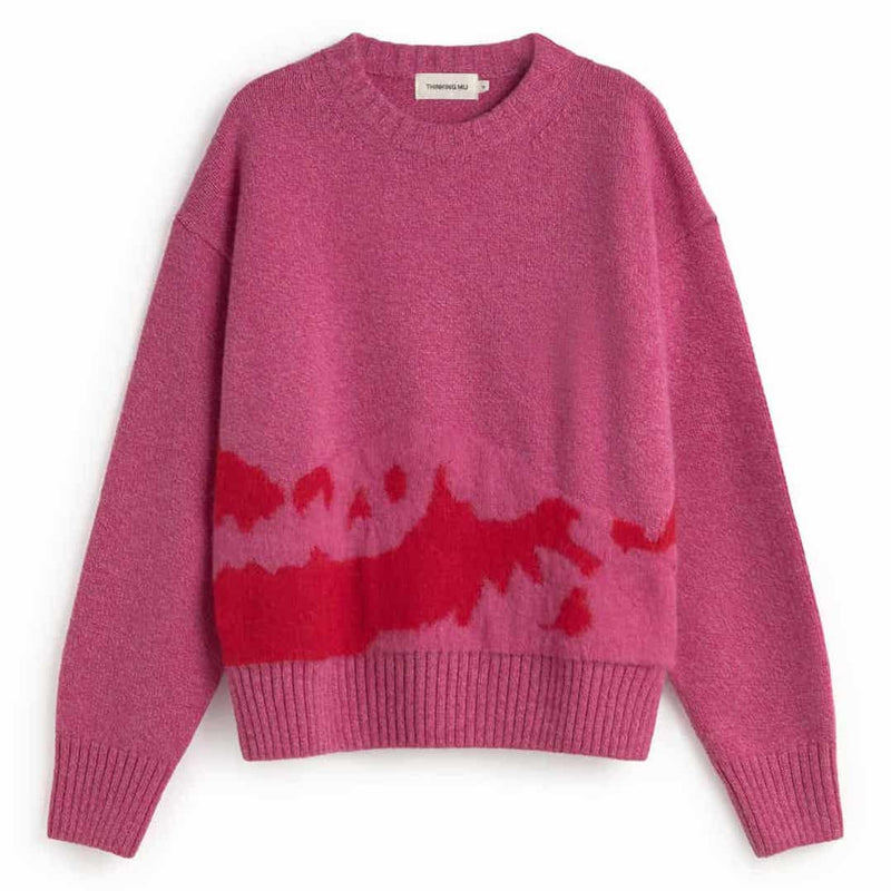 THINKING MU Petra knitted jumper pink women